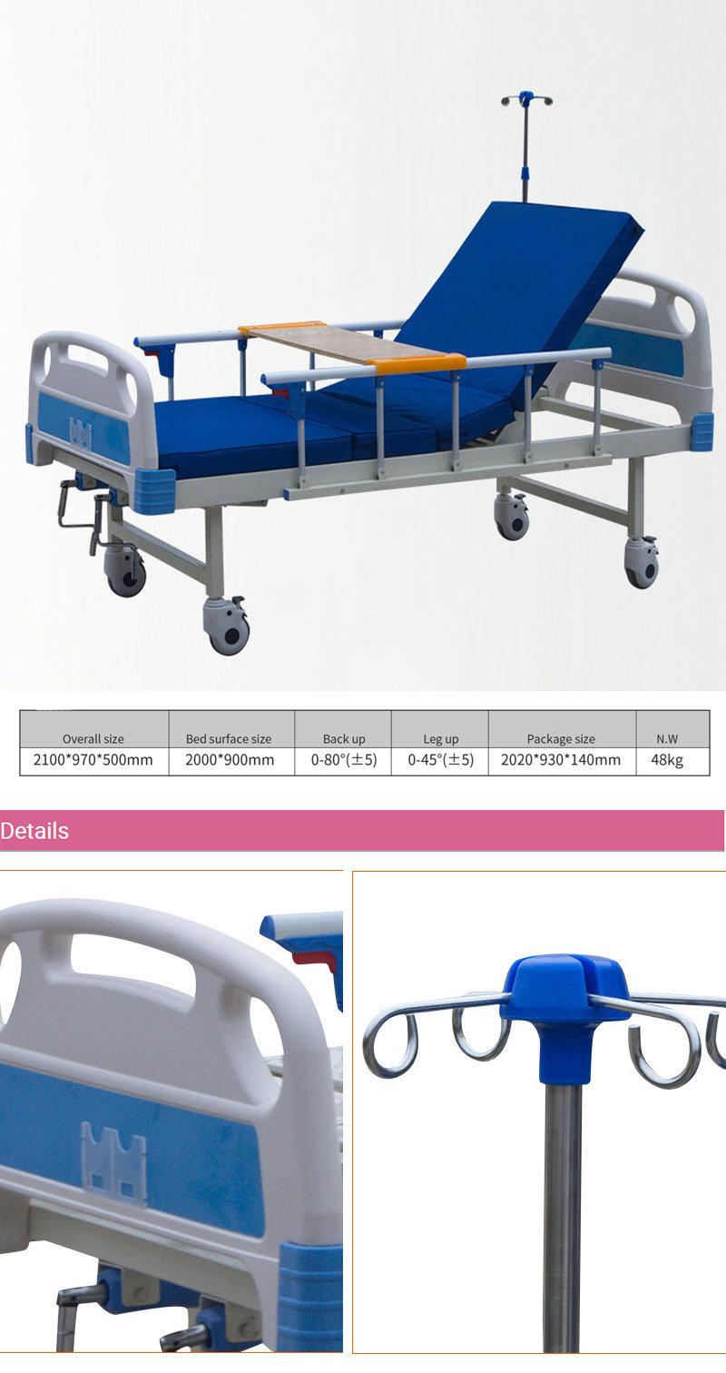 with CE Certificated Multi-Functional Manual Medical Home Nursing Bed for Hospital
