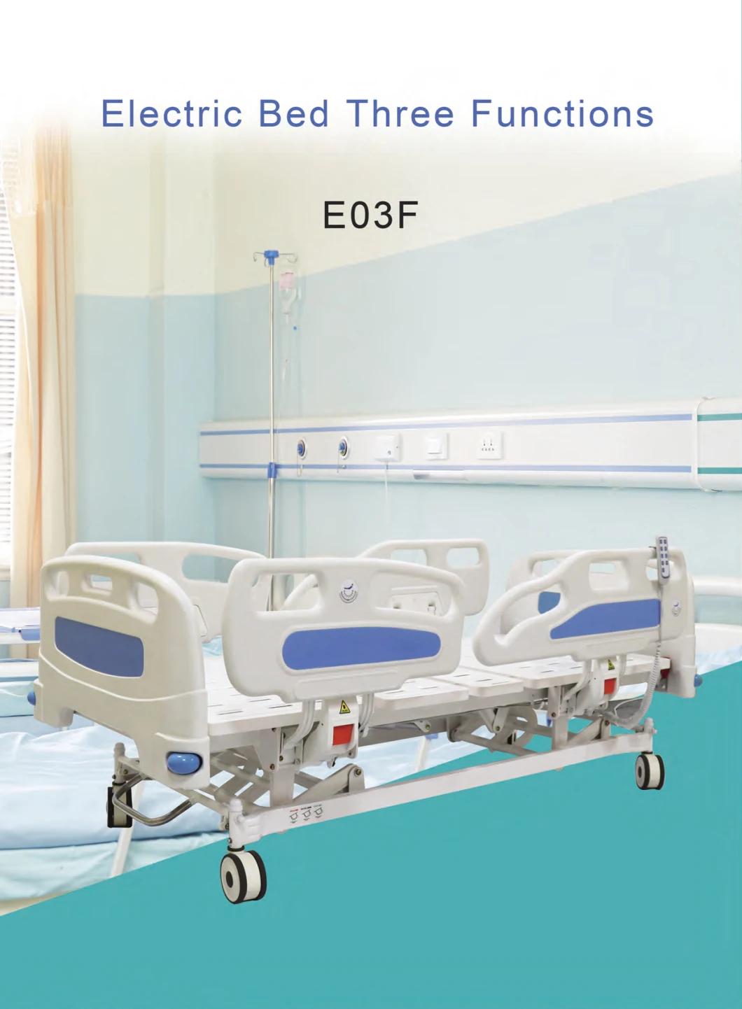 Electric Three Functions Bed ICU Electric Hospital Bed for Bedridden Patients