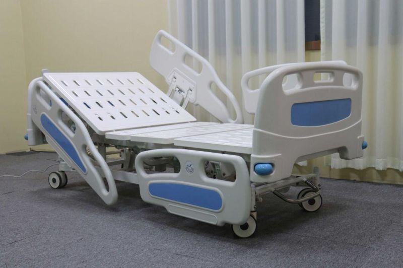 5 Function Folding Adjustable Clinic Electric Medical Nursing Patient Hospital Bed with Casters