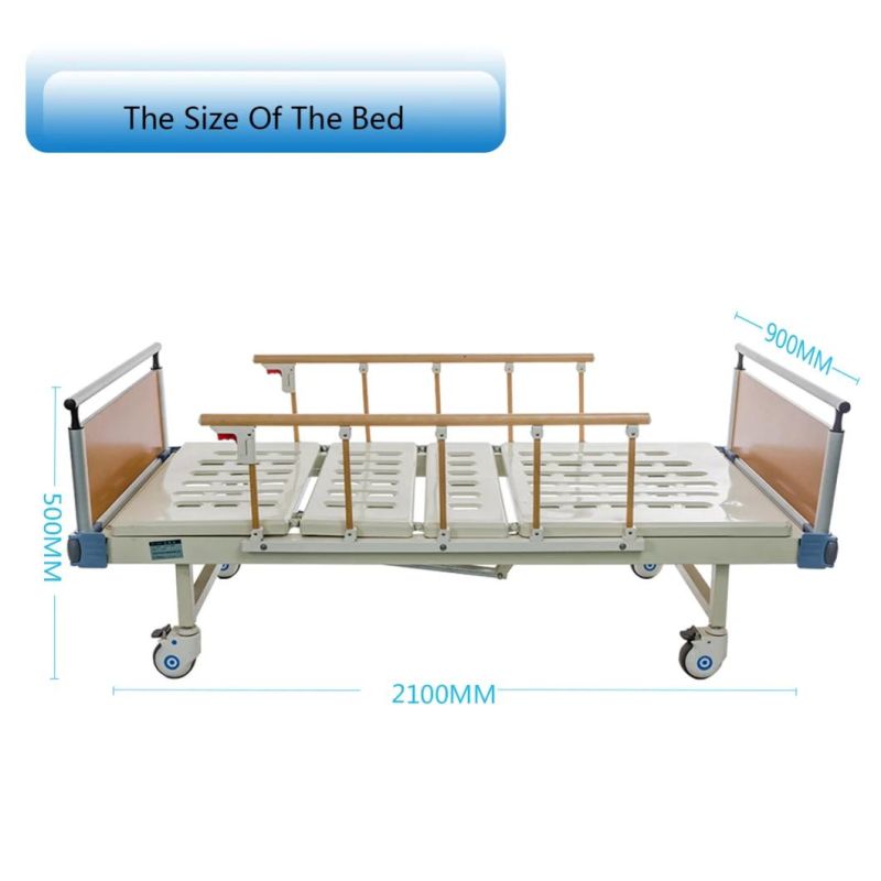 Wooden Color 2 Crank Medical Hospital Bed Bc02-2b