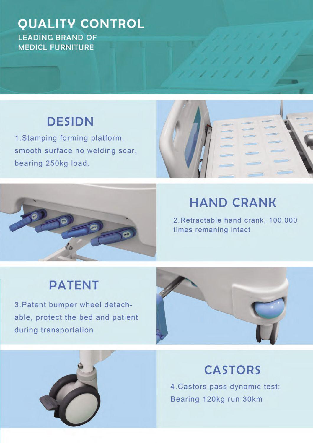 Wholesale ICU Patient Furniture Medical Nursing 4 Crank Manual Hospital Bed