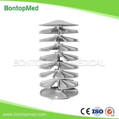 OEM Pharmacy Rotatable Tower Shape Separeted Medicine Shelf