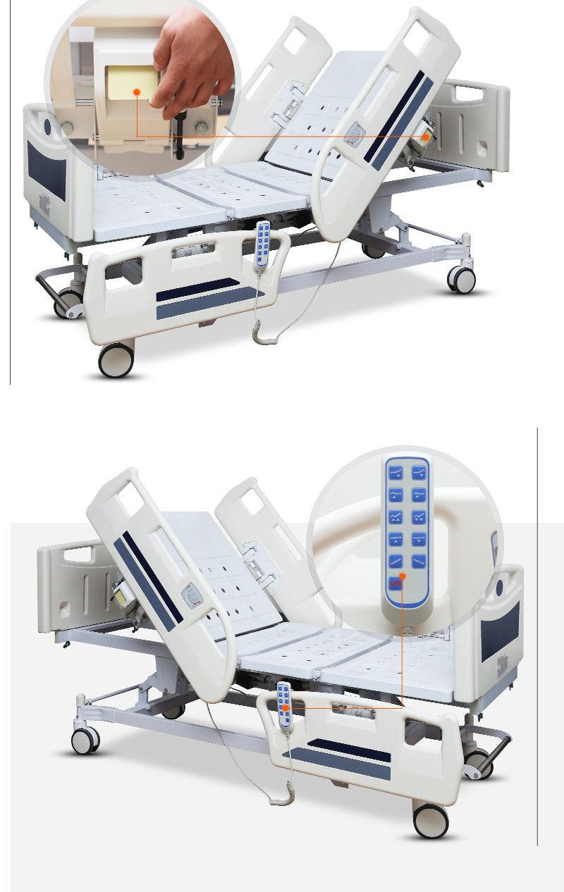 Own Control Panel Durable Intensive Care China Metal Frame Hospital ICU Bed