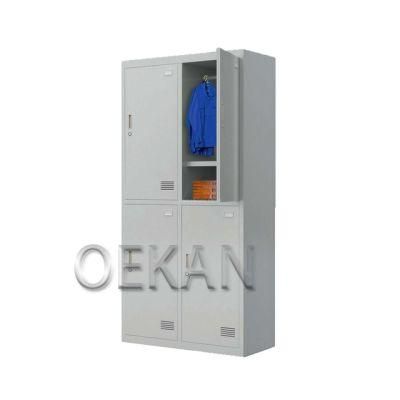 Oekan Hospital Use Furniture Hospital Furniture Medical Metal Doctor Clothing Changing Locker Cabinet for 4 People Using