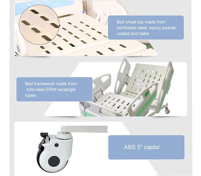 Medica Electric 5 Function Hospital Bed with ABS Side Rail