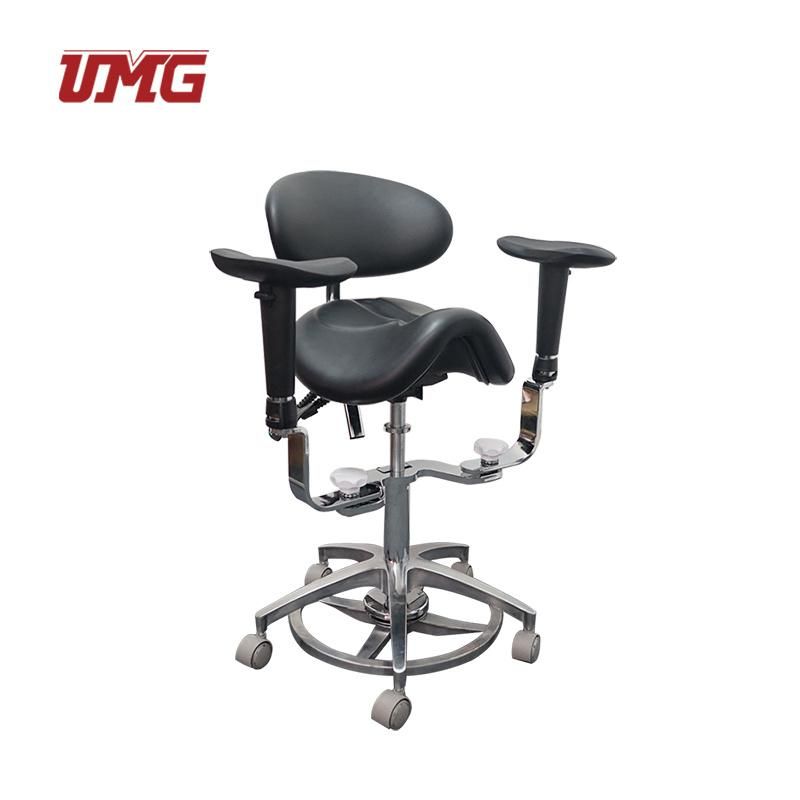 Saddle Seat Deluxe Dental Doctor Chair with Armrest