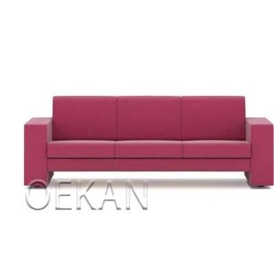 Oekan Hospital Modern Design Leather Sleeper Sofa Handmade Customized Lobby Sofa 3 Seater Patient Resting Sofa