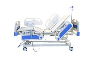 5 Functions Electric Hospital Beds with Big Guard Rails and American Motor CE Marked