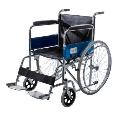 High Quality 24 Inch Wheelchair with Handle Brakes 809