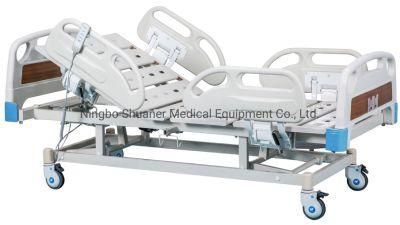 New Fully Electric Adjustable 5 Function Hospital Medical ICU Bed with Full Side Rails