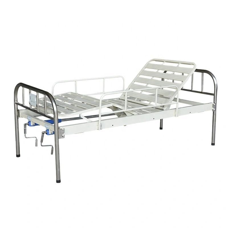 Cost-Effective Hospital Furniture Economic ABS Hanging Head Strip Style Single Shake Nursing Patient Bed