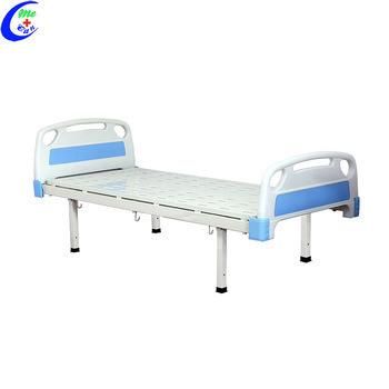 Hospital Furniture Medical Manual ABS Flat Hospital Bed