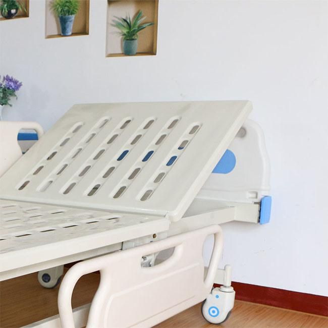 CE, ISO13485, Best Quality Fowler/ICU Bed Manufacturer Manual Hospital Bed with Mattress and I. V Pole