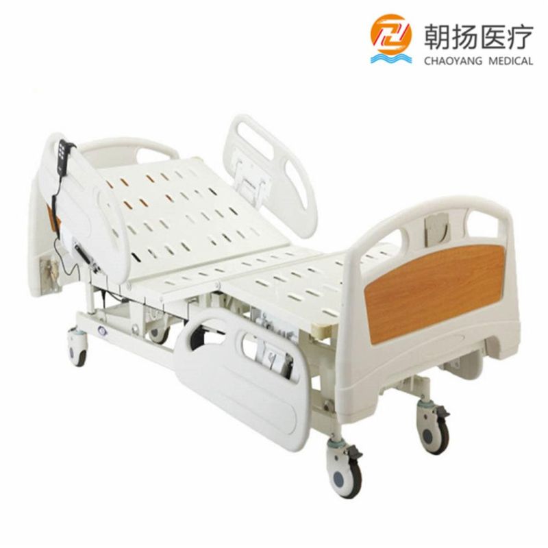 3 Function Adjustable Electric Hospital Bed with PP Siderail Folding Motor for Hospital Bed