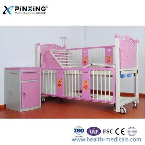 Popular Fashion Professional 2 Crank Pediatric Children Bed with Casters