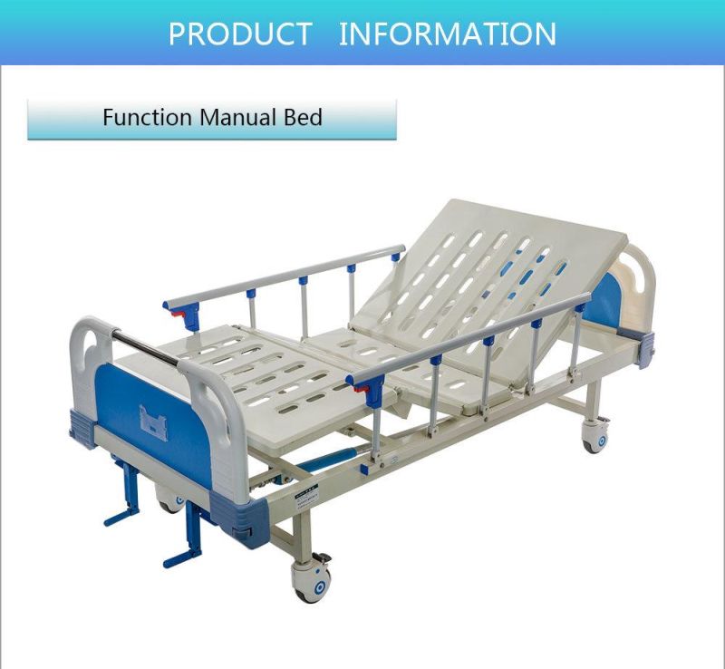 Hospital Surgical Furniture 2 Function Adjustable Nursing Bed Patient Care Bc02-2A