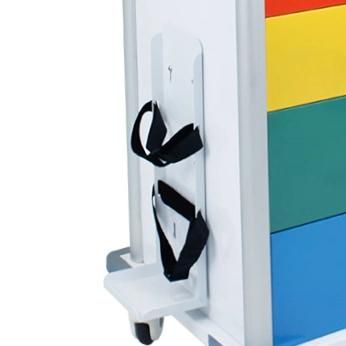 HS6609 Mobile Medical Drug Storage Trolley Colorful Drawer Anesthesia Trolley with a Chest Board