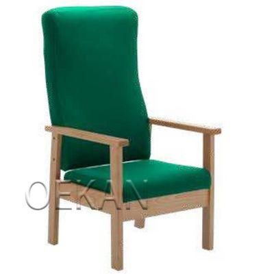 Wholesale Hospital Lobby Wooden Fabric Armchair Leisure Single Sofa Chair