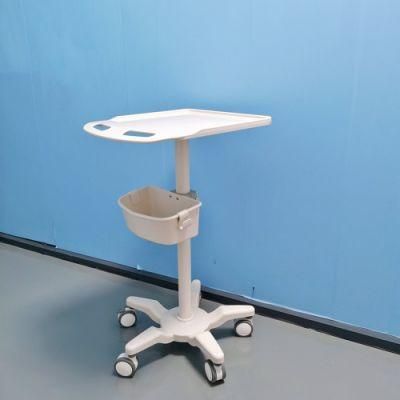 Hospital Medical Aluminum Monitoring Instrument Trolley for ECG Ultrasound Cart