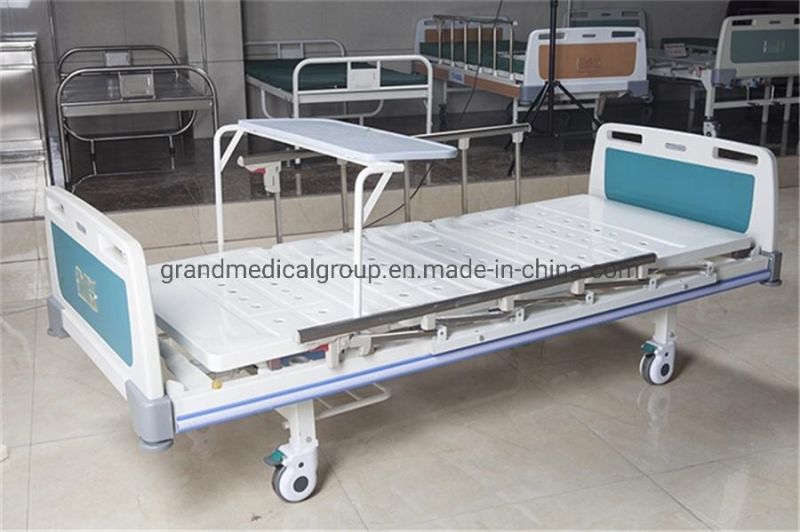 Hospital Patient Bed Surgical Bed Medical Bed 2 Cranks Manual Hospital Bed with Wheel Hospital Equipment Bed Two Function Medical Hospital Bed