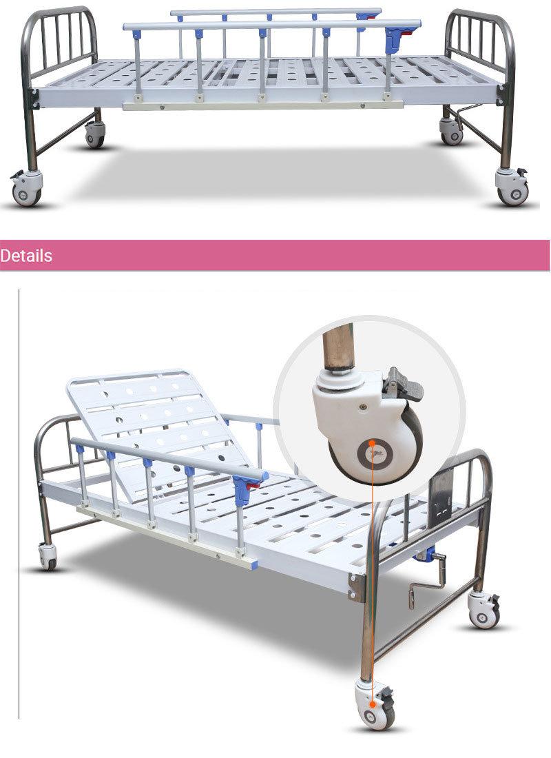 Single-Shake Medical Bed Multi-Function Nursing Bed Manual Simple Medical Bed Home Elderly Hospital Bed