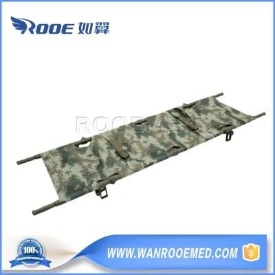 Backpack Expand Quickly Military Style Foldaway Field Collapsible Tactical Rescue Stretcher with Telescopic or Non-Retractable Handle