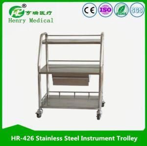 Instrument Trolley Stainless Steel for Hospital/Instrument Patient Trolley Price