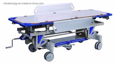 Rh-D002 Hospital Luxrious Hydraulic Rise and Fall Stretcher Cart