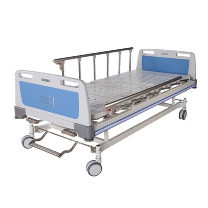 Aluminium Alloy Side Rails Manual Crank 3 Functions Medical Nursing Bed