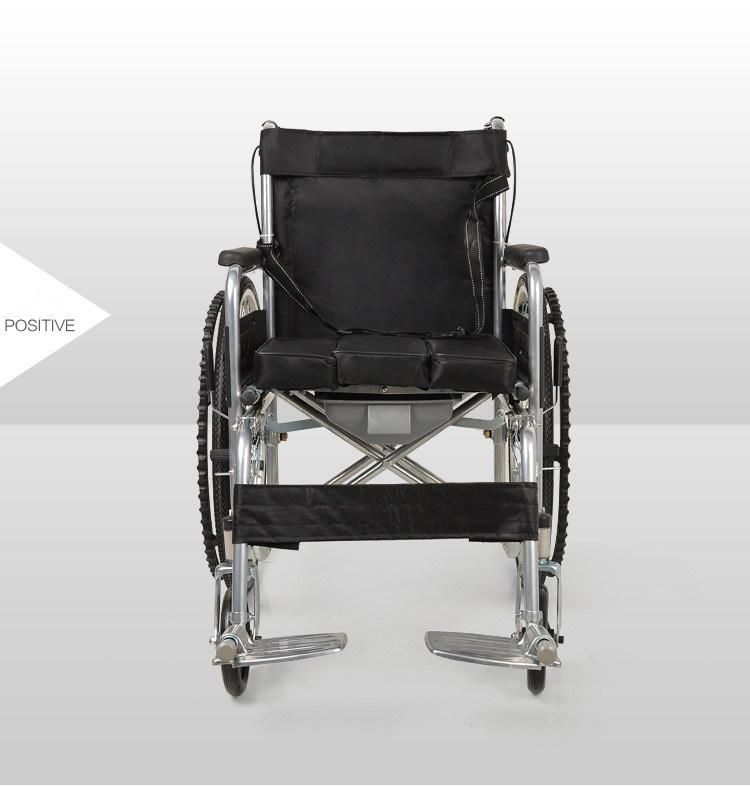 Economic Folding Manual Wheelchair with Chrome Frame