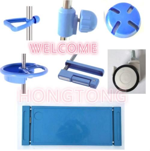 Adjustable Stainless Steel Height Adjustable Movable Frame Blue Infusion Stand