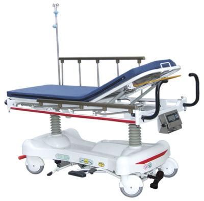 Luxurious Hydraulic Rise-and-Fall Stretcher Cart with Weight Reading