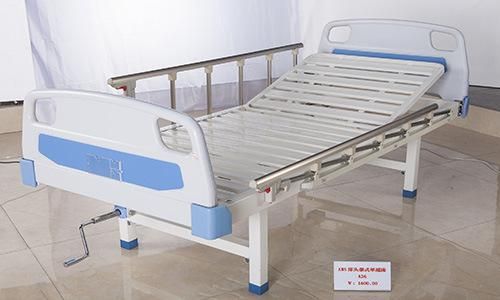 Factory Price Hospital 1 Crank Manual Adjustable Bed for Patient