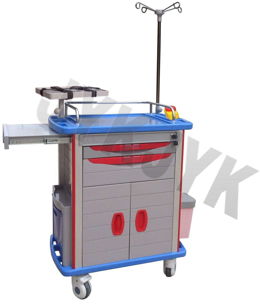 ABS Medical Emergency Cart Crash Cart Medical Cart Hospital Cart Dressing Cart