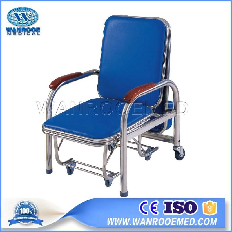 Bhc001s Hospital Stainless Steel Attendant Bed Cum Chair