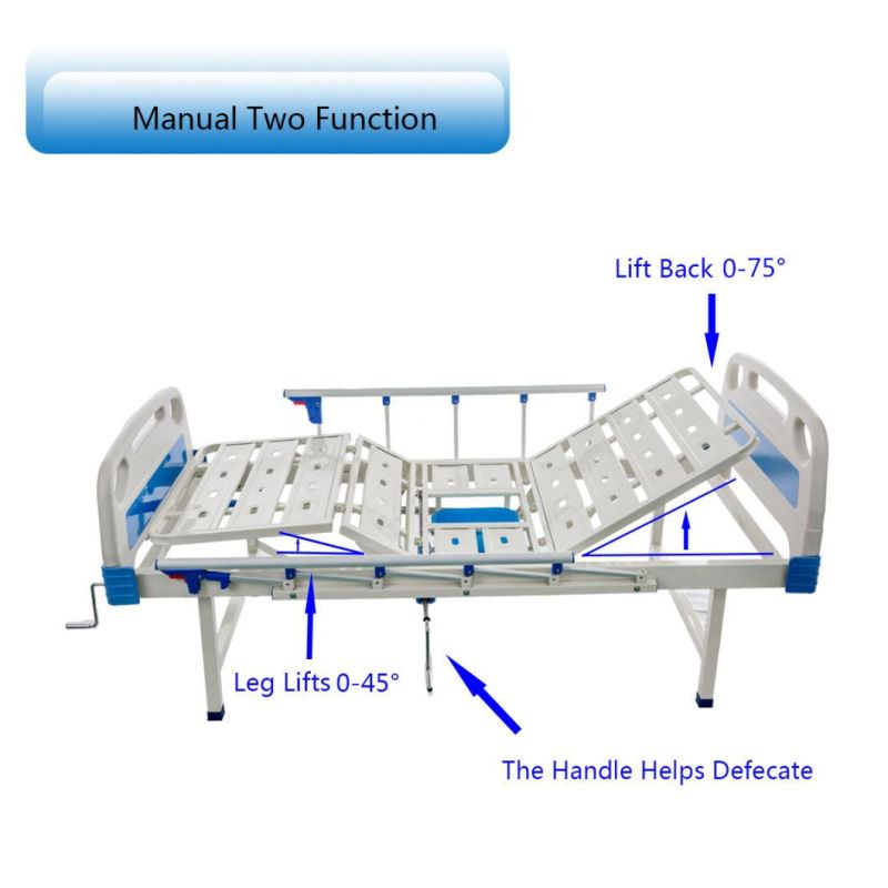 Hospital Ward Furniture 3 Shake Medical Bed with Toilet