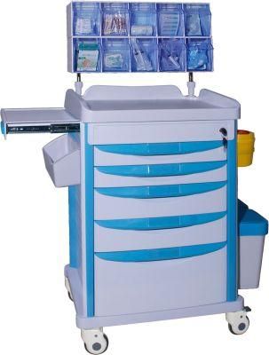 750*475*930mm Medication Nursing Treatment Trolley Sunken Design Avoid Stuff Falling
