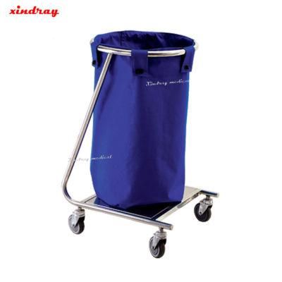 Hospital Equipment Stainless Steel Trolley with Drawer and Waste Bin Clinic Medical Trolley