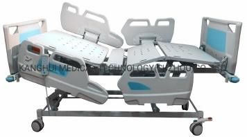 White Color Care Patient Transfer Hand Control Adjust Nursing Hospital Bed with Headboard