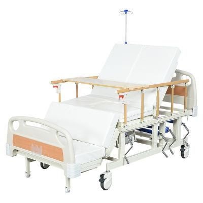 Three Function Homecare Manual Bed Nursing Bed with Wheel