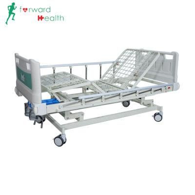 Three-Function Manual Nursing Care Equipment Medical Furniture Clinic ICU Patient Hospital Bed