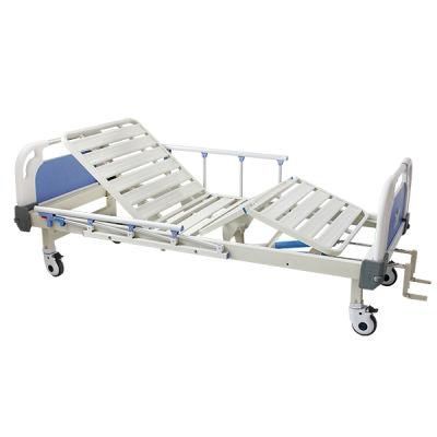 Multi Functions 2 Stainless Folding Cranks Medical Care Hospital Bed