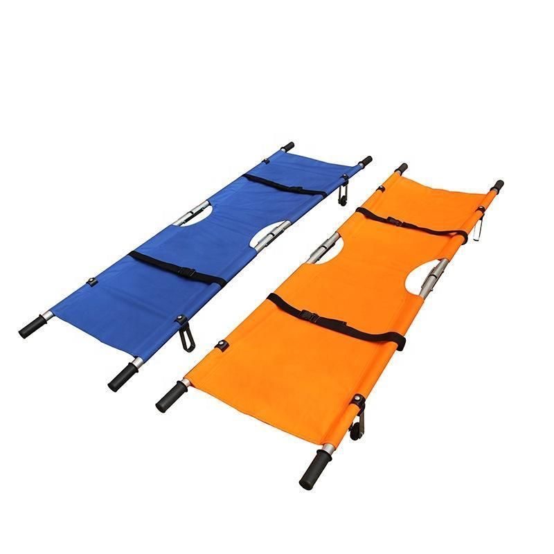 Emergency Leather Double Folding Canvas Stretcher