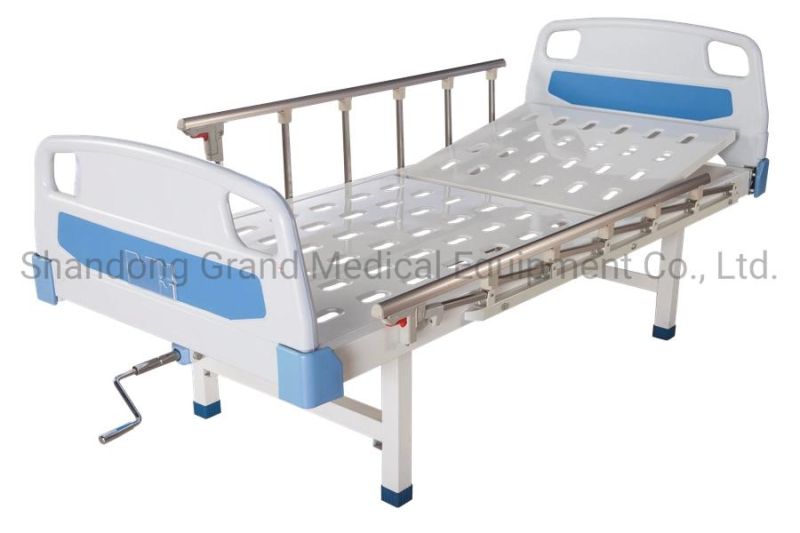 Hospital Furniture Manufacturers 1crank Adjustable Manual Bed Disabled Patient Medical Nursing Bed