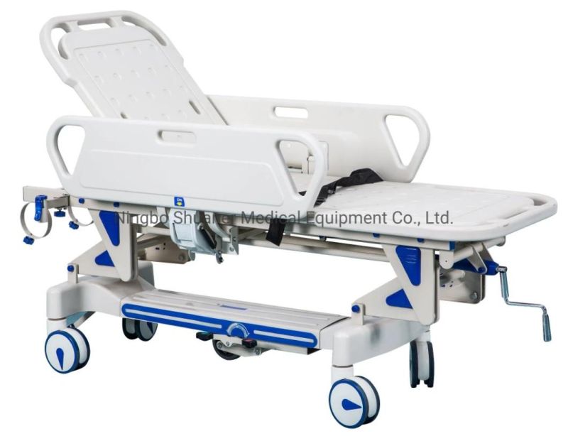 Medical Patient Transport Stretcher Lift Flat Cart Trolley Manufacturer Medical Equipment