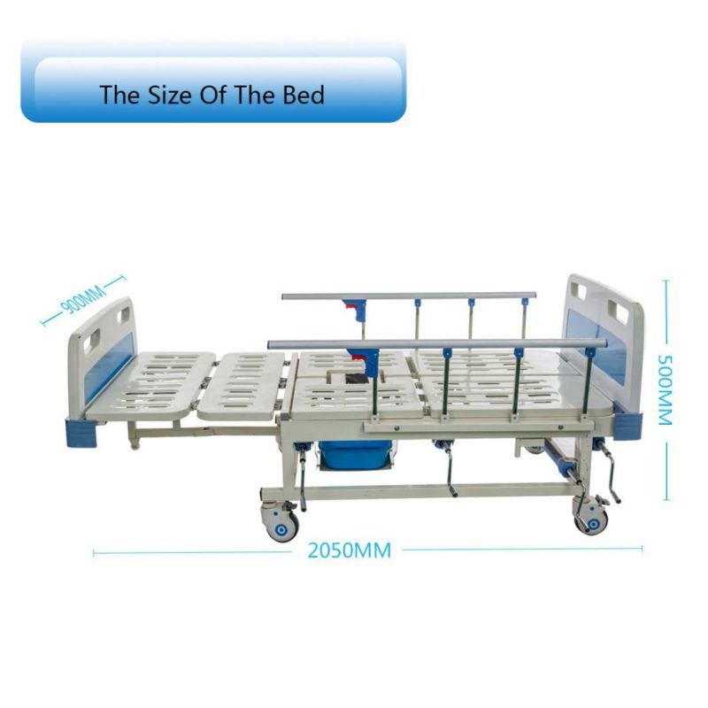5 Function Manual Adjustable Nursing Hospital Bed Sh-02