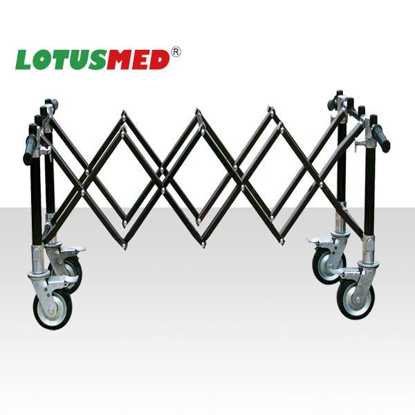 Lotusmed-Church Trolley Church Folding Metal Coffin Trolley Golden Collapsible Church Trolley