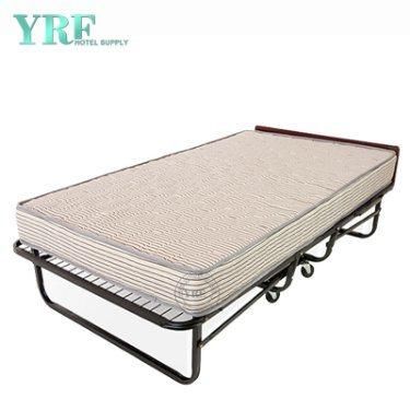 Dorm Folding Bed Spare on Wheels Foam Mattress Super Strong Frame Twin Size