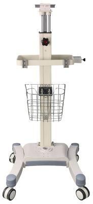 Veterinary Electrocardiograph ECG Ventilator Rolling Stand Cart with Wheels