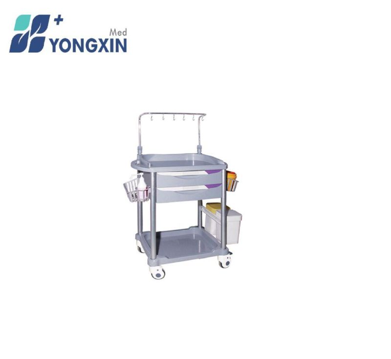 Yx-It750 Hospital Furniture Medical Trolley Emergency Cart ABS Infusion Trolley for Sale